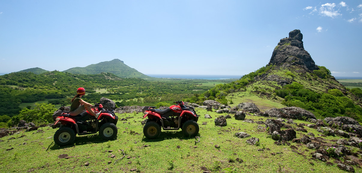 Faites du quad a Casela et admirez des vues magnifiques